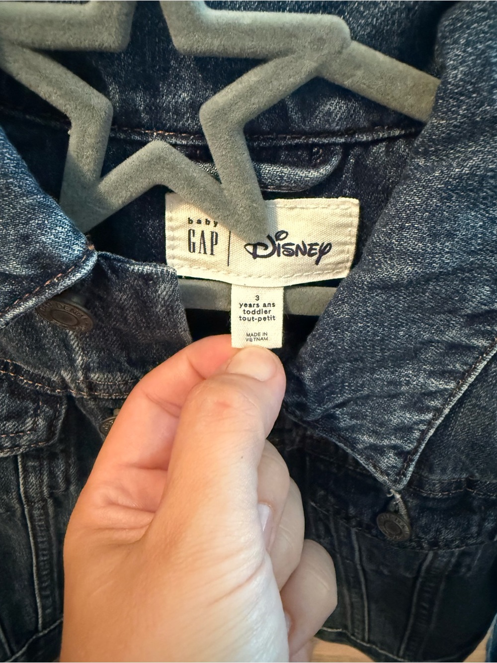 GAP Toddler Disney Dark Blue Denim Jacket